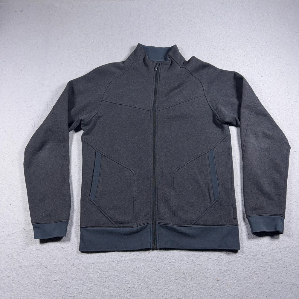 Mountain‎ Hardwear Jacket Men M Gray Full Zip Fleece Track Casual Performance
